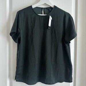 [Banana Republic] Black Sheer Short Sleeve Tee